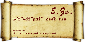 Sóvágó Zsófia névjegykártya
