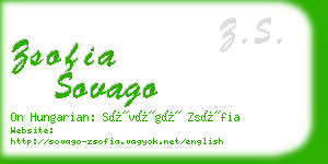 zsofia sovago business card